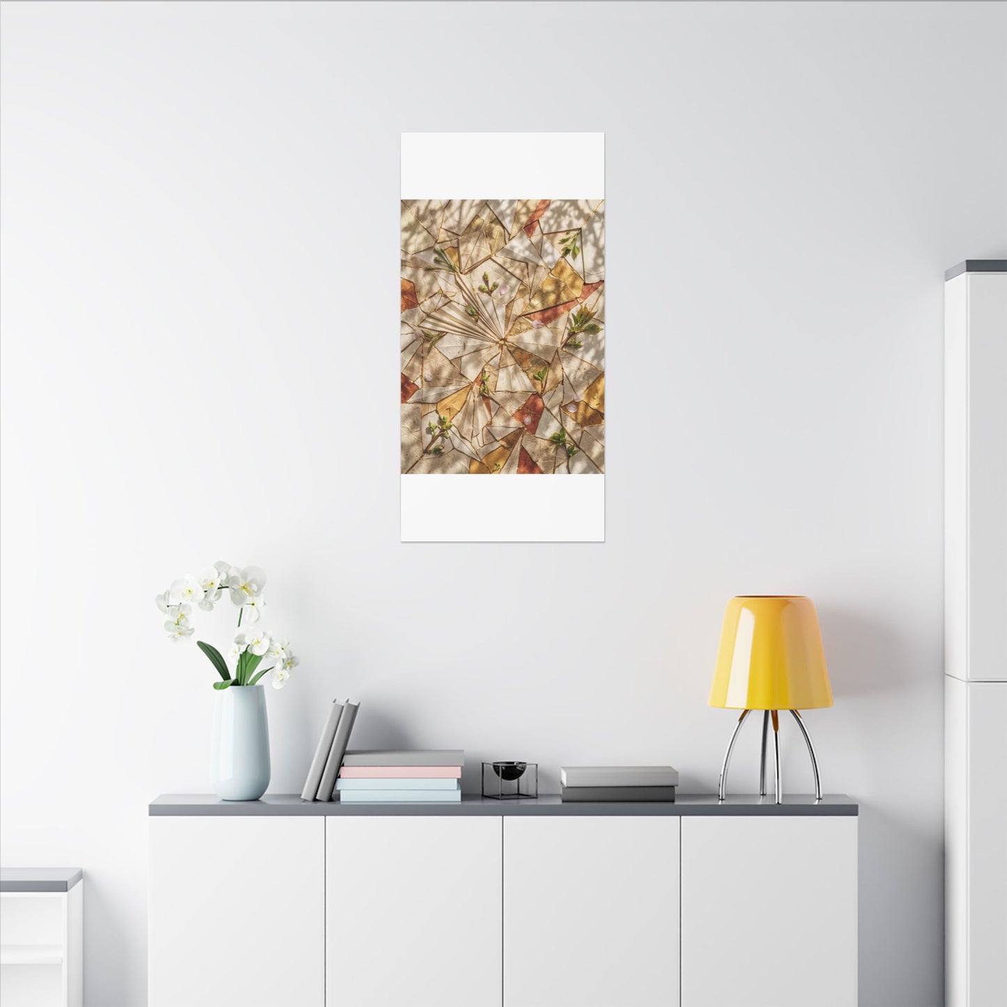 Resilient Paper Fold Canvas Art - Gold Repair Kintsugi