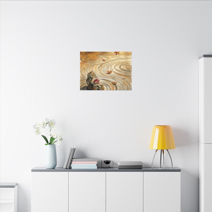 Autumn Rock Garden Watercolor Canvas Art | Neutral Decor