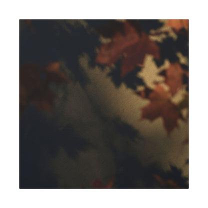 Shadow Play Canvas Art | Autumn Dark Japandi Moody Minimal Art