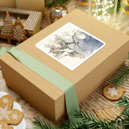Pine Tree Sticker | Spring Japandi Watercolor Art