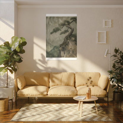 Fukinsei Pine Tree Canvas Art - Japandi Texture