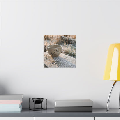 Golden Hour Ceramic Bowl Canvas Art - Japandi Ma