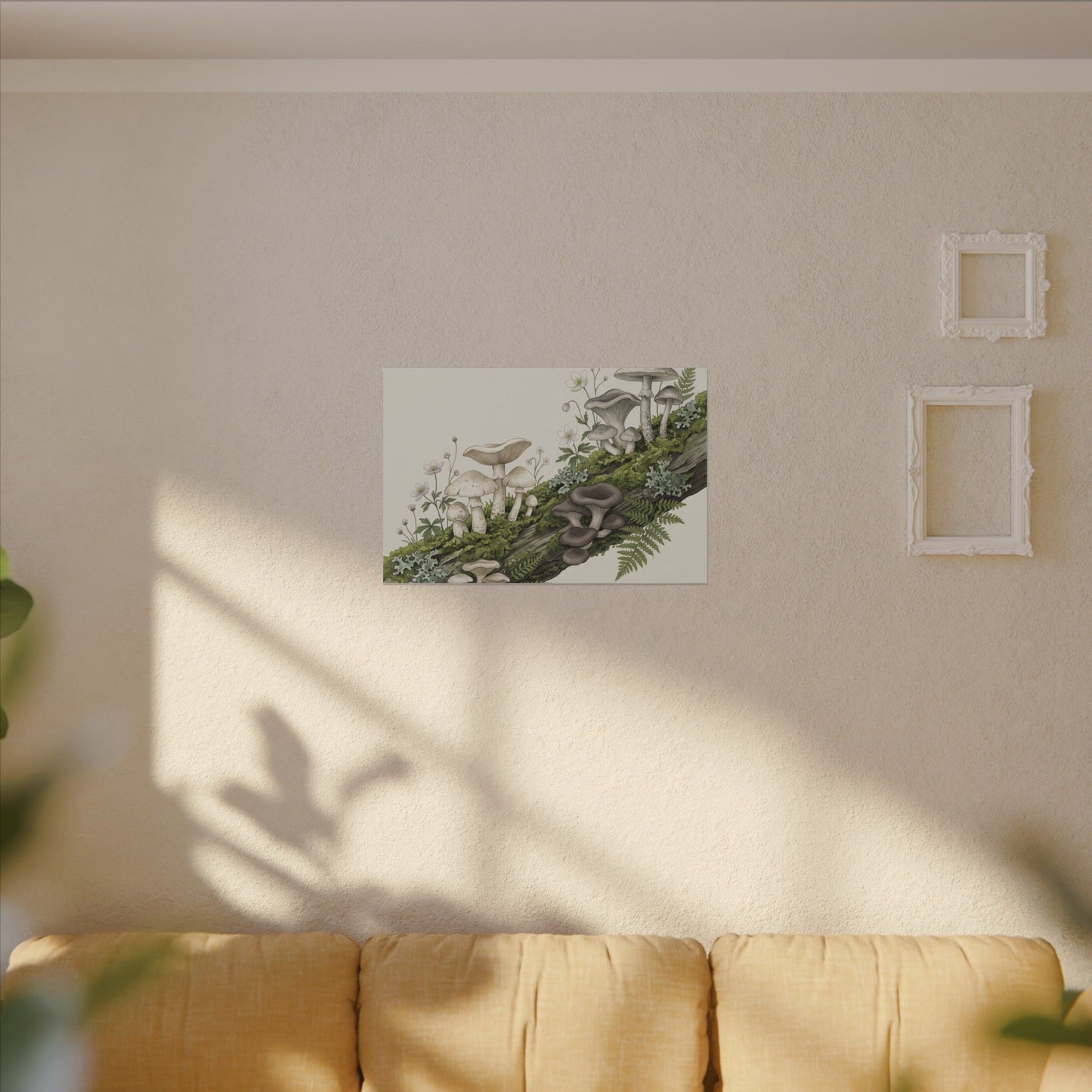 Dried Flowers Spring Canvas Art | Japandi Neutral Design