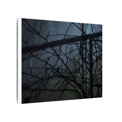 Moonlight Shadow Play Canvas Art - Dark Japandi Shibui