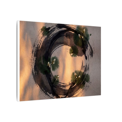 Ink Brushstroke Spring Canvas Art | Dark Japandi Bold Design