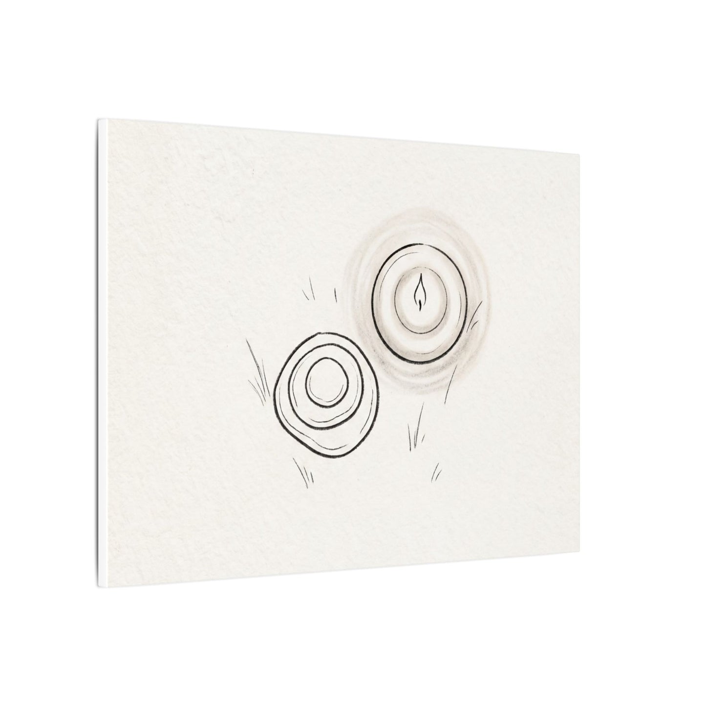 River Stones Canvas Art | Winter Japandi Minimal Line Art