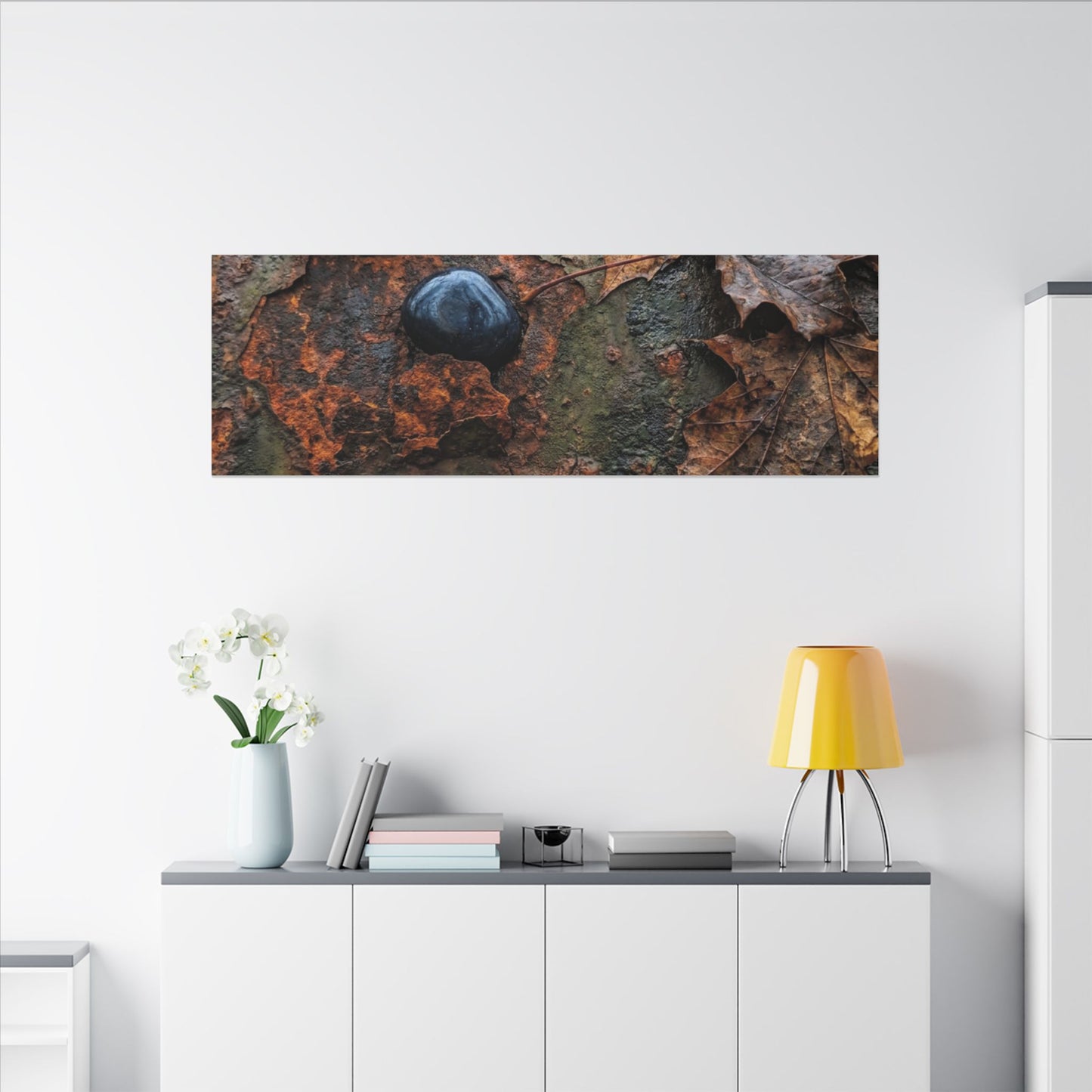 Datsuzoku Rust Patina Canvas Art - Dark Japandi Moody Minimal