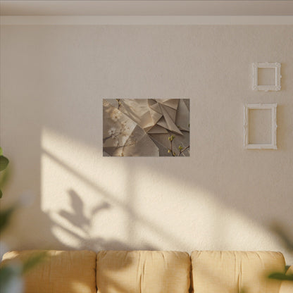 Golden Hour Paper Fold Canvas Art - Japandi Fukinsei