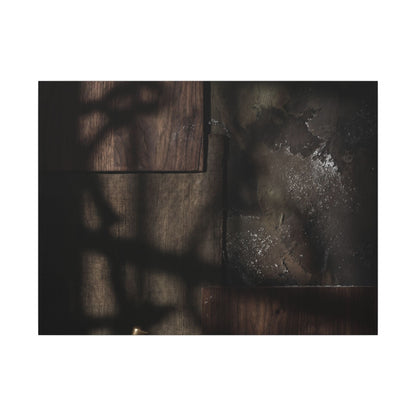 Dark Japandi Shadow Play in Candlelight | Dark Texture Canvas Art
