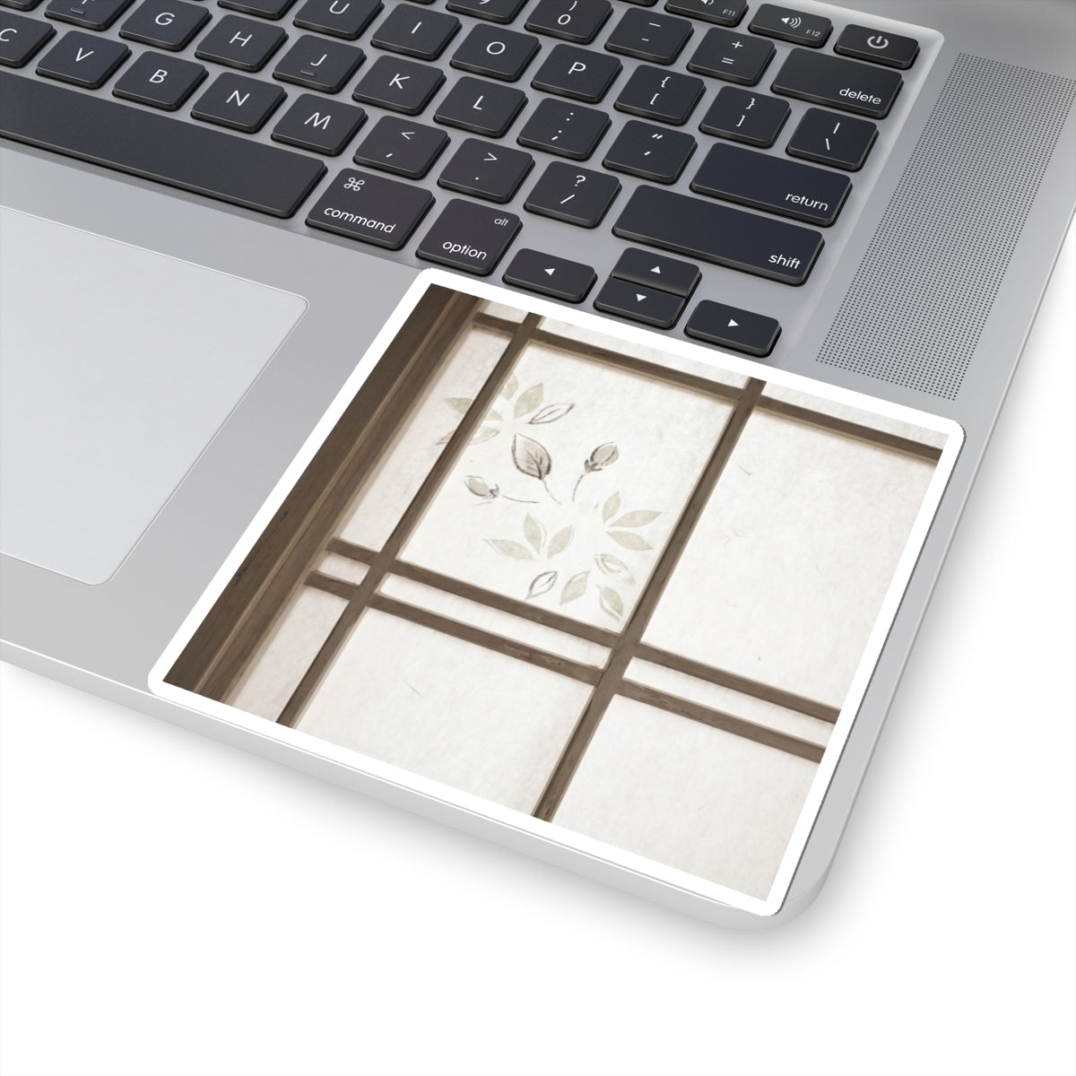 Shoji Screen Japanese Pattern Sticker | Earthy Japandi Art
