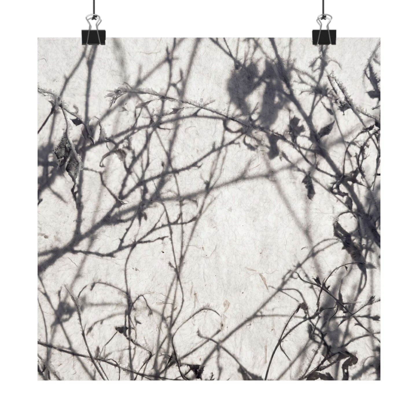 Shadow Play Wall Art Print | Winter Japandi Japanese Pattern Art