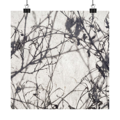 Shadow Play Wall Art Print | Winter Japandi Japanese Pattern Art