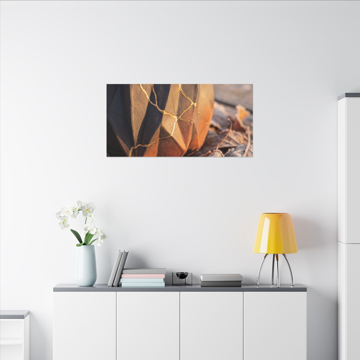 Paper Fold Gold Repair Canvas Art | Philosophical Kintsugi Art