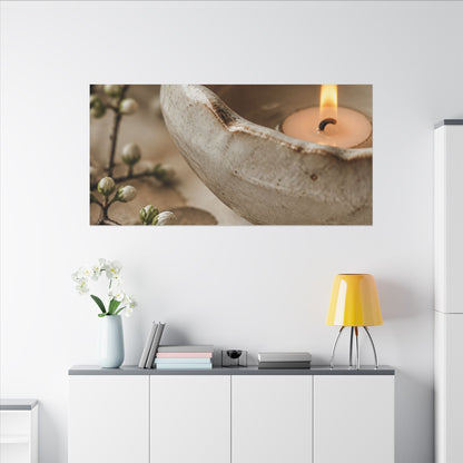 Kanso Ceramic Bowl Canvas Art - Japandi Watercolor