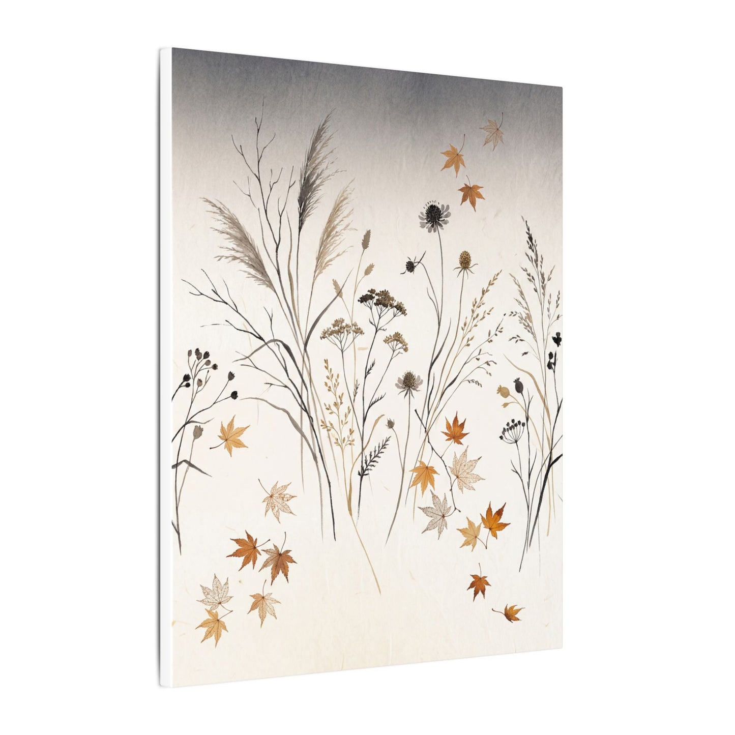 Dawn Dried Flowers Canvas Art - Japandi Kanso