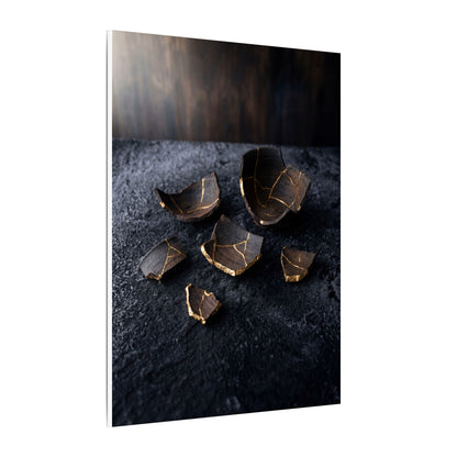 Winter Broken Pottery Shadow Zen Canvas Art | Bold Decor