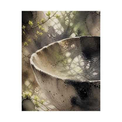 Ceramic Bowl Spring Wall Art Print | Japandi Cozy Design