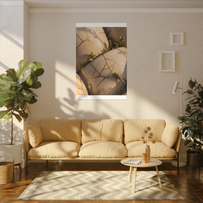 Spring Broken Pottery Gold Vein Canvas Art | Beautiful Decor