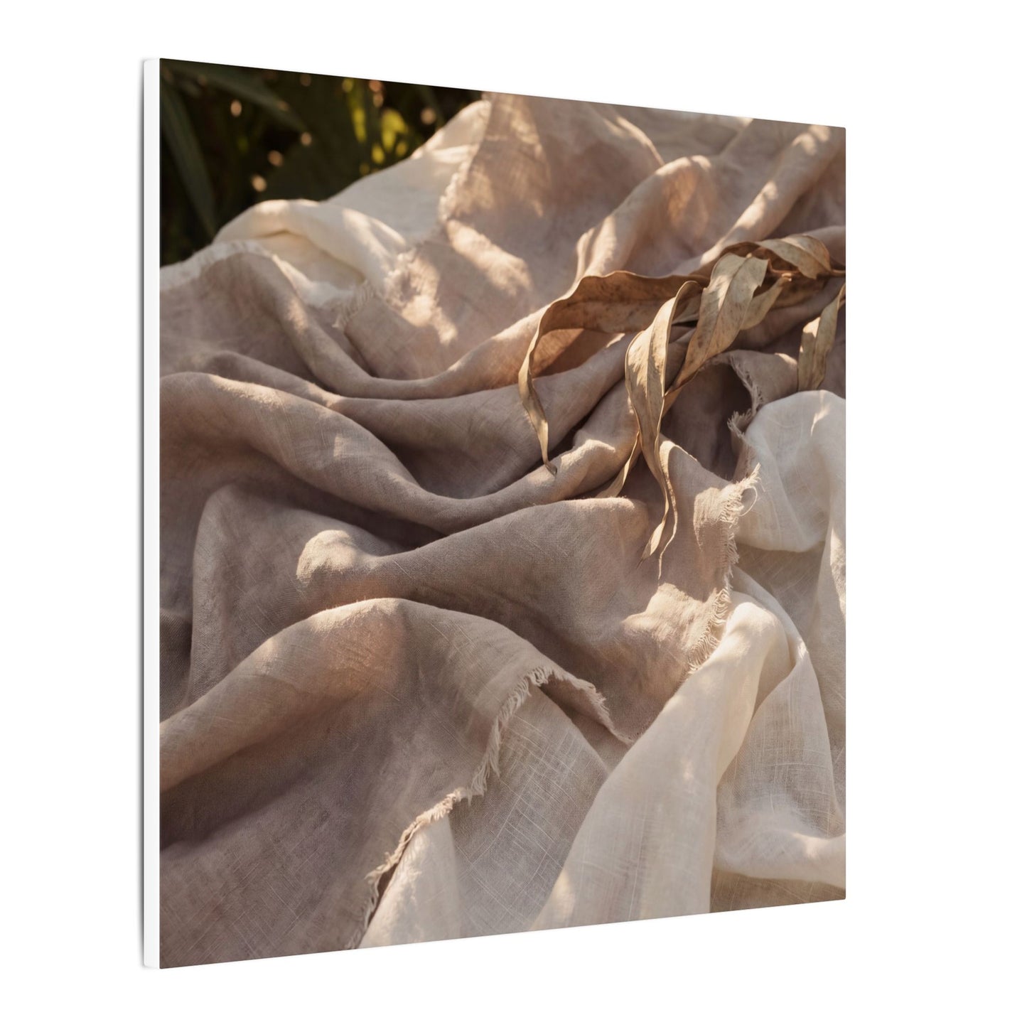 Silk Drape Summer Canvas Art | Japandi Neutral Design