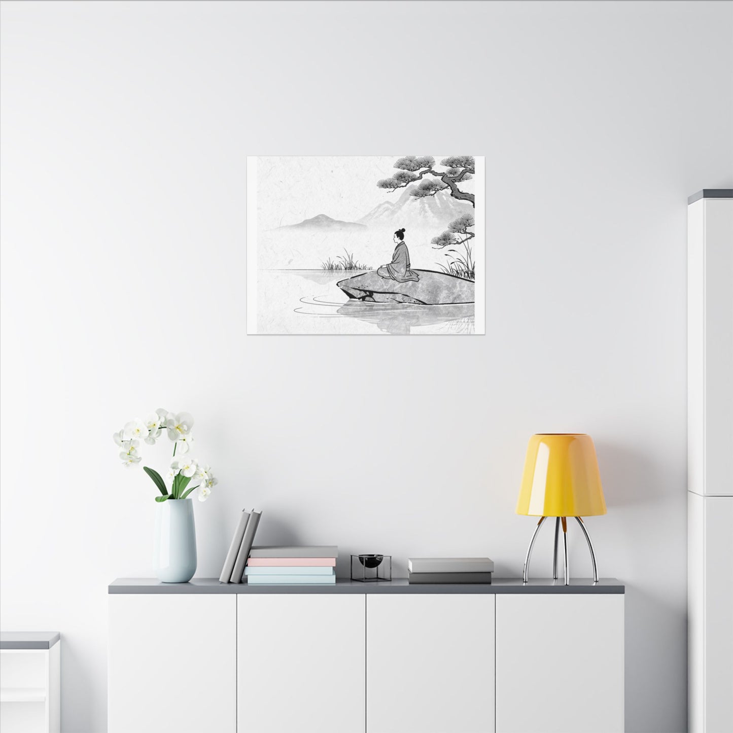 Meditation Harmonious Zen Ukiyo-e Canvas Art