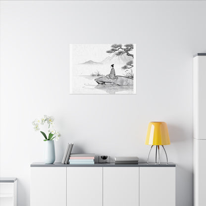 Meditation Harmonious Zen Ukiyo-e Canvas Art