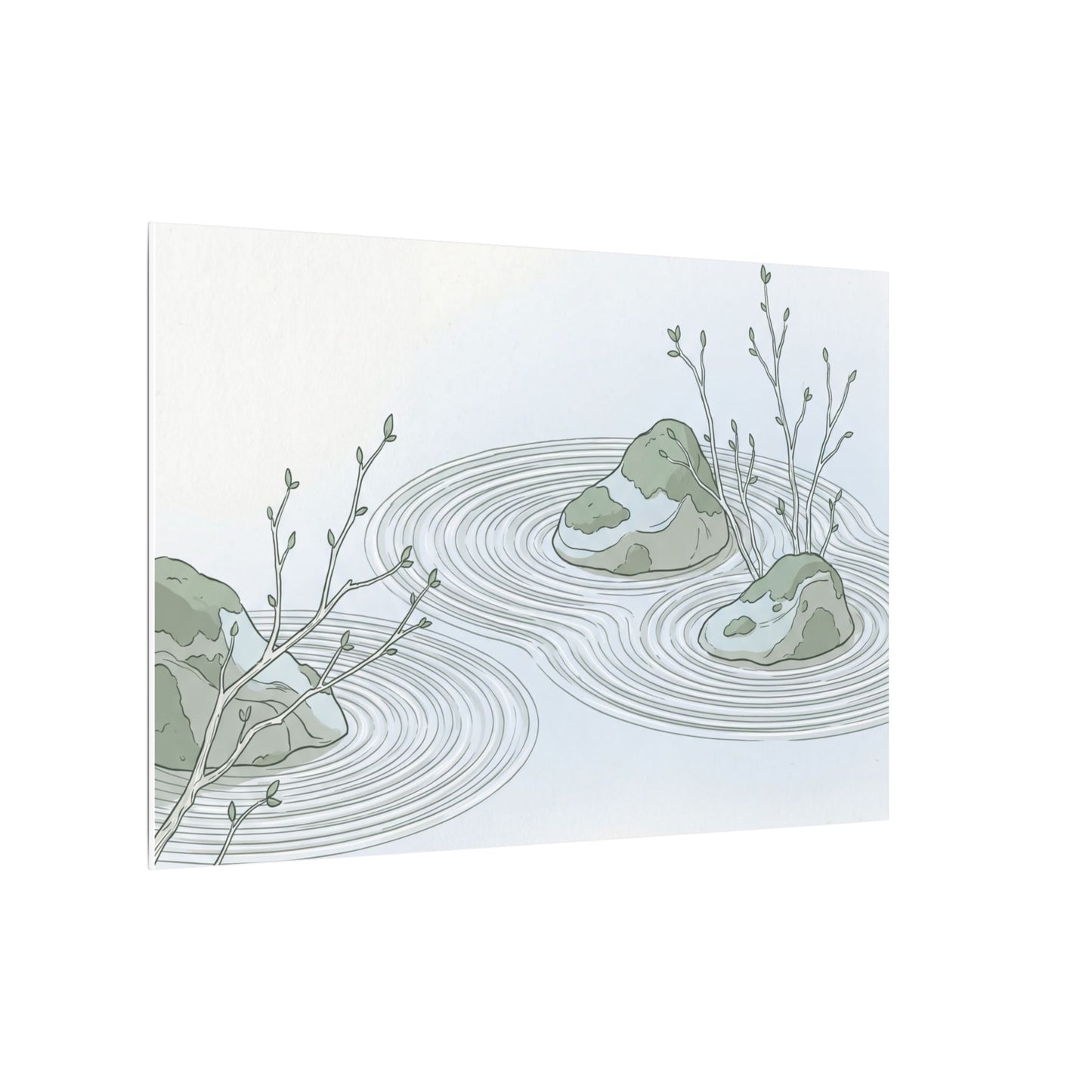 Moonlight Rock Garden Canvas Art - Japandi Ma