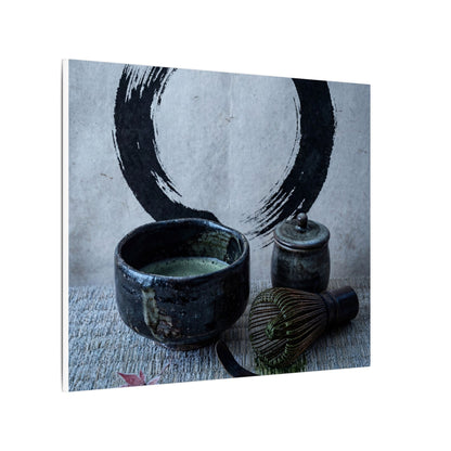Tea Ceremony Canvas Art | Winter Zen Enso Art