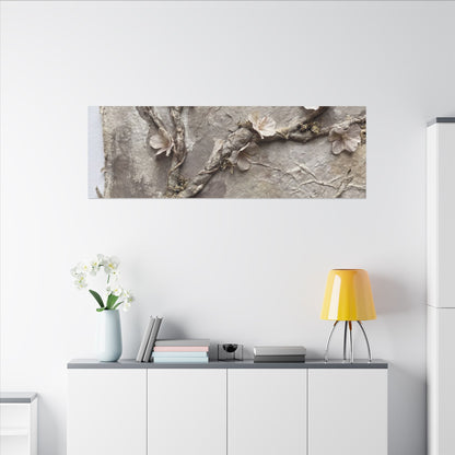 Summer Cherry Blossom Texture Canvas Art | Earthy Decor