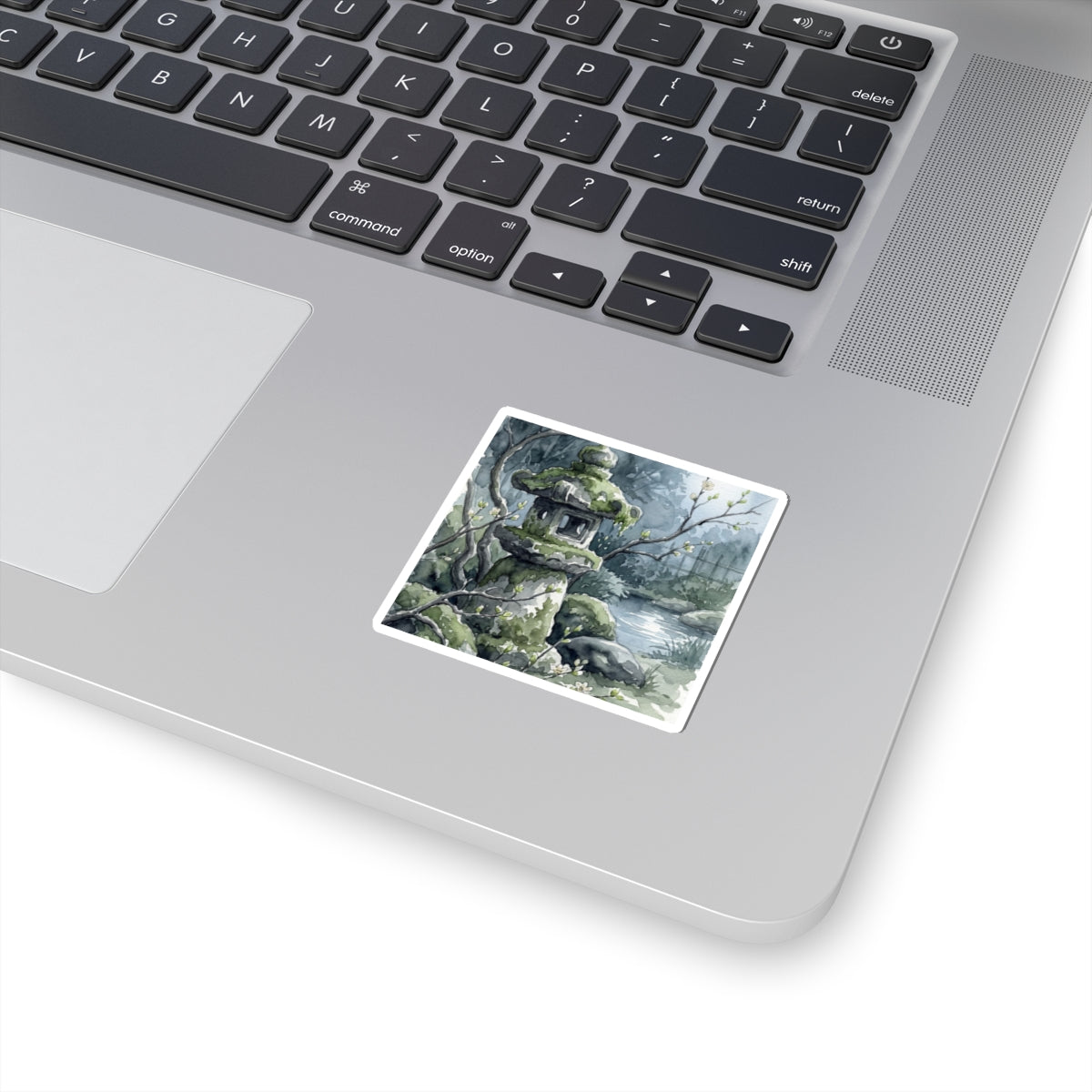 Neutral Stone Lantern Sticker - Watercolor Japandi