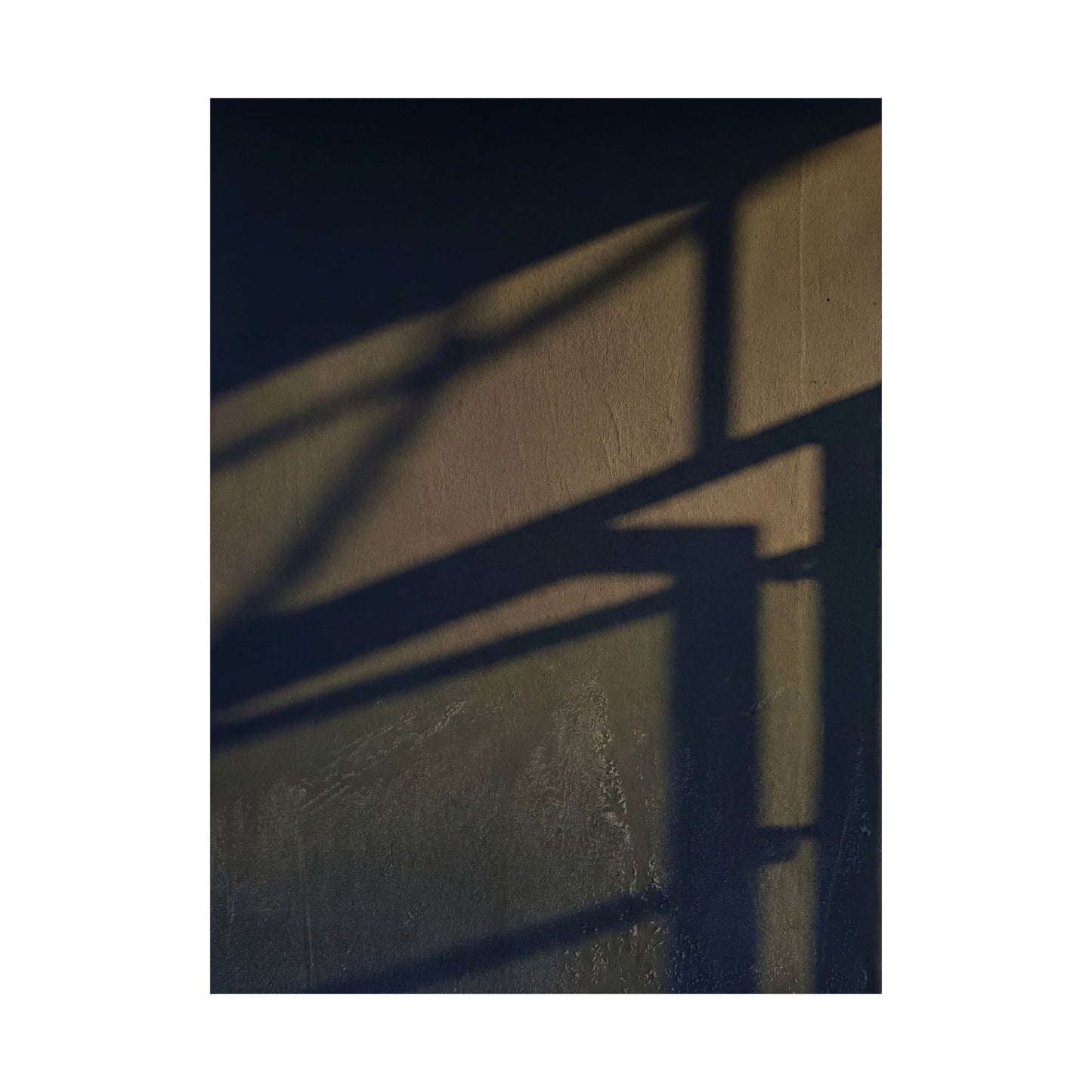 Golden Hour Shadow Play Wall Art Print - Dark Japandi Kanso