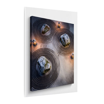 Candlelight Rock Garden Canvas Art - Japandi Ma
