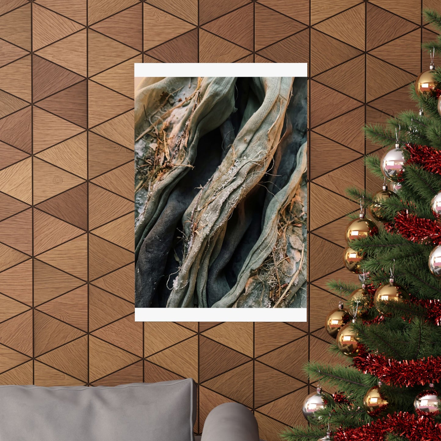 Silk Drape Texture Wall Art Print | Neutral Japandi Art