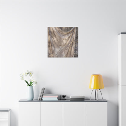 Ma Silk Drape Canvas Art - Japandi Japanese Pattern