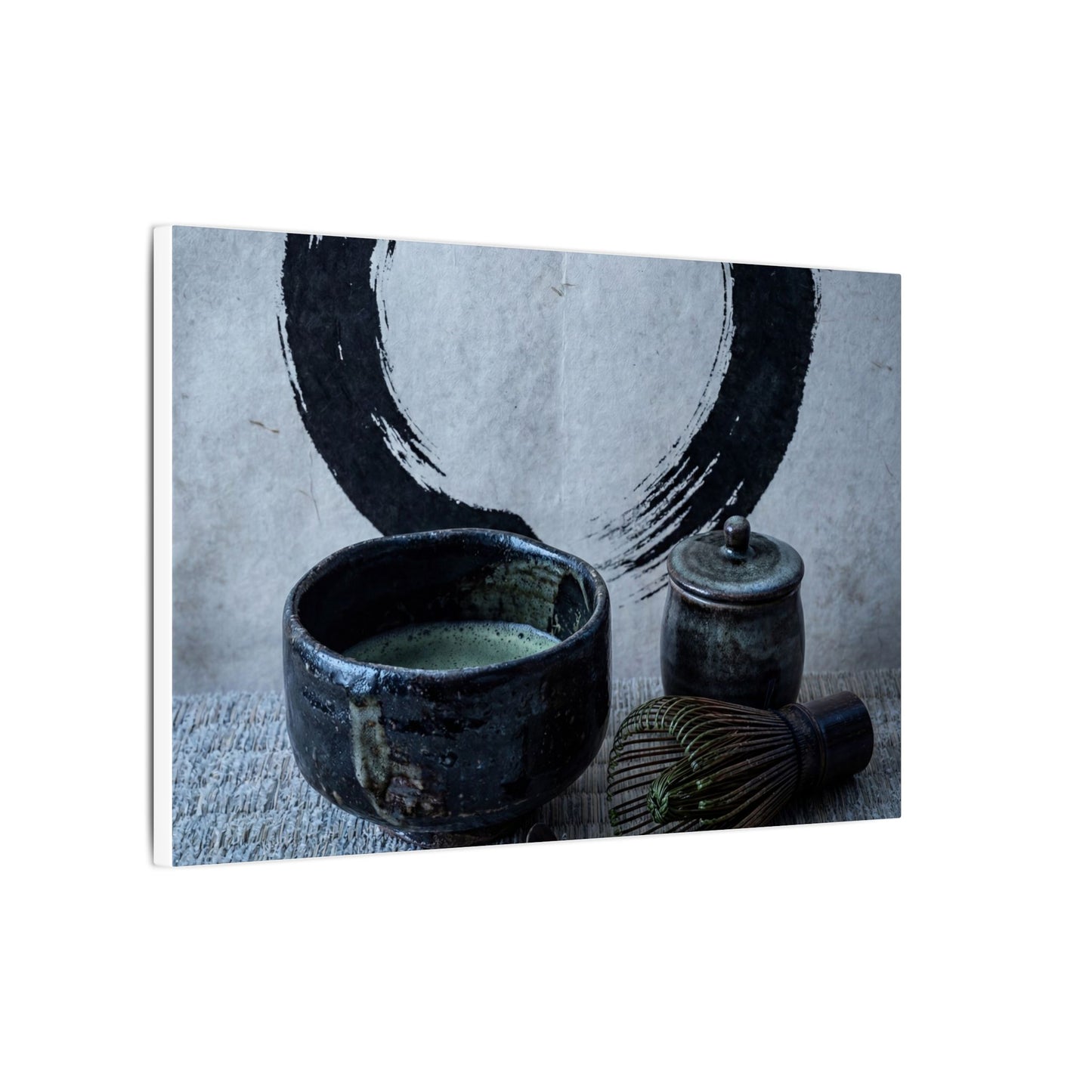 Tea Ceremony Canvas Art | Winter Zen Enso Art