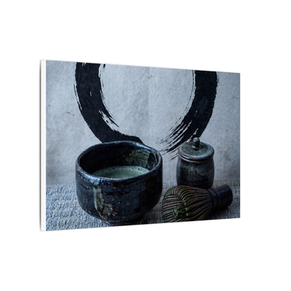 Tea Ceremony Canvas Art | Winter Zen Enso Art