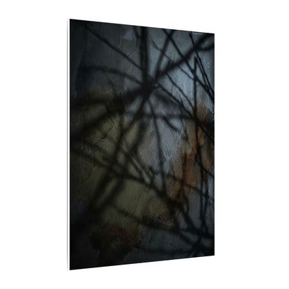 Shadow Play Dark Texture Canvas Art | Sophisticated Dark Japandi Art