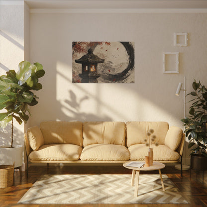 Ma Stone Lantern Canvas Art - Zen Enso