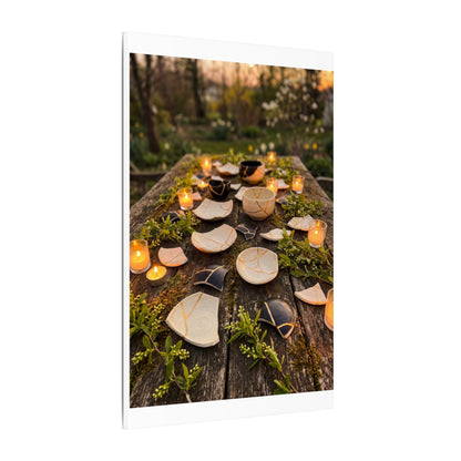 Broken Pottery Spring Canvas Art | Kintsugi Beautiful Design