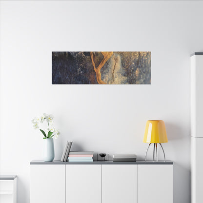 Winter Ceramic Bowl Gold Vein Canvas Art | Healing Decor