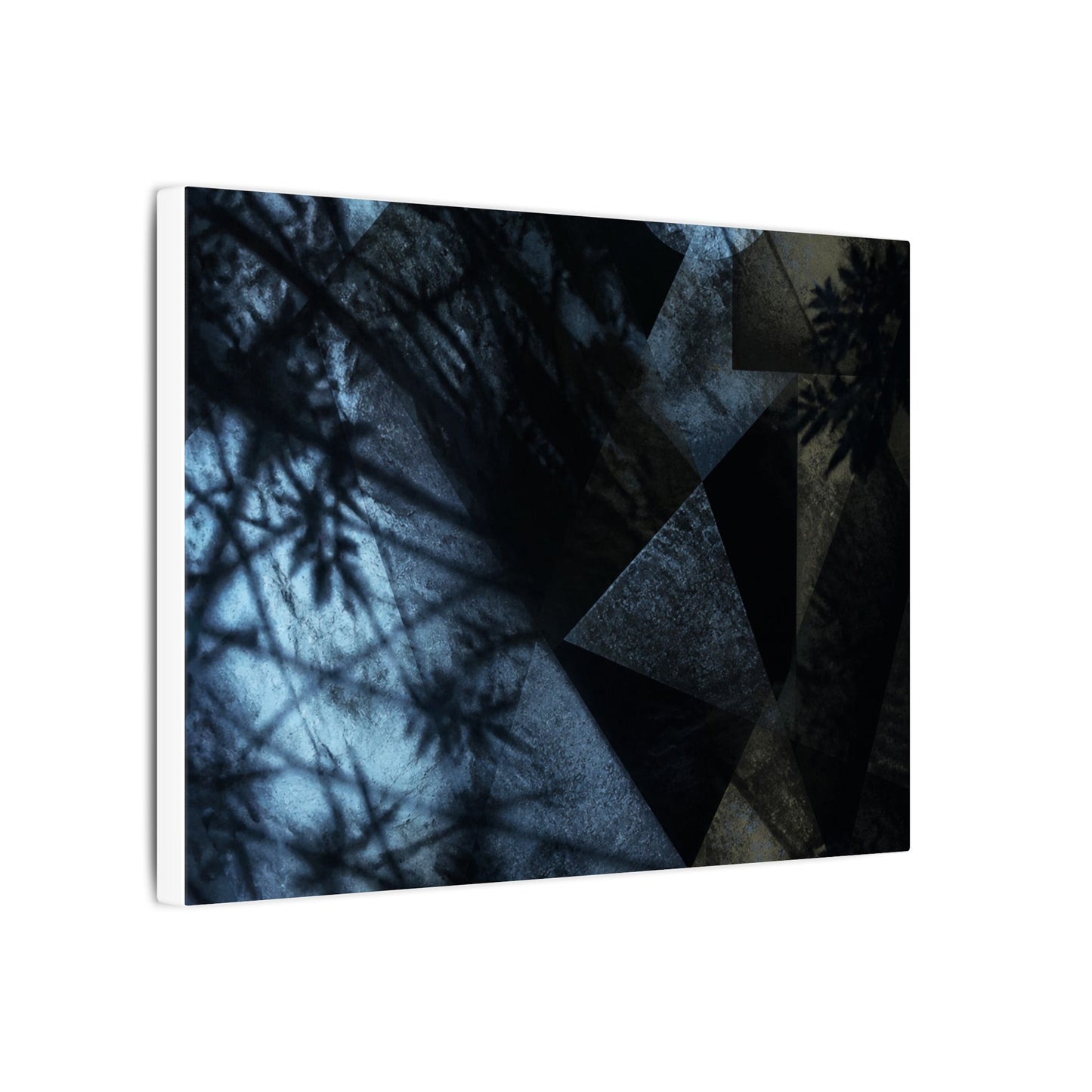 Shadow Play Winter Canvas Art | Dark Japandi Luxurious Design