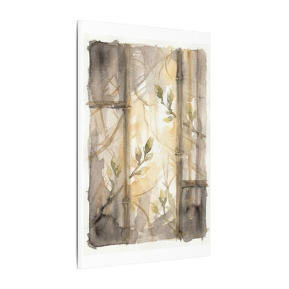 Shoji Screen Spring Canvas Art | Japandi Cozy Design