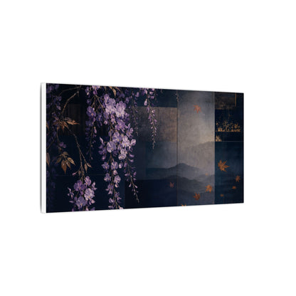 Dawn Wisteria Canvas Art - Dark Japandi Fukinsei