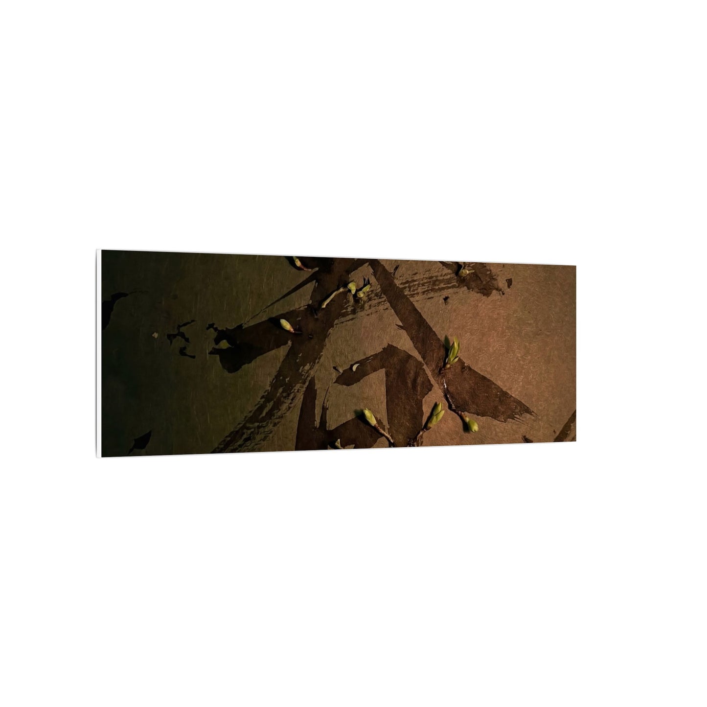 Calligraphy Shadow Zen Canvas Art | Bold Dark Japandi Art