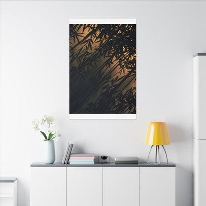 Sophisticated Shadow Play Canvas Art - Shadow Zen Dark Japandi