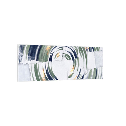 Winter Water Ripple Sumi E Canvas Art | Peaceful Decor