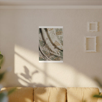 Silk Drape Canvas Art | Spring Japandi Japanese Pattern Art