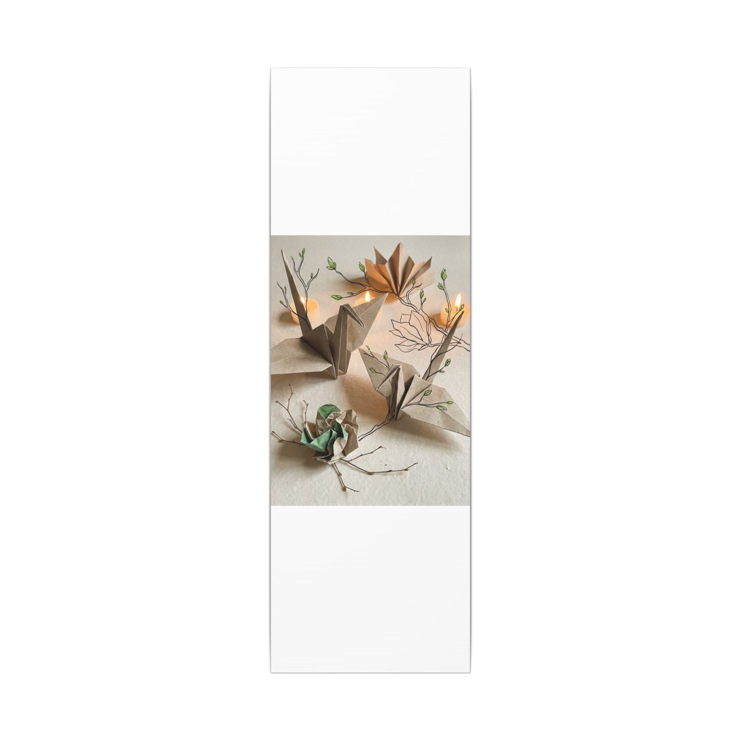Paper Fold Spring Canvas Art | Japandi Earthy Design