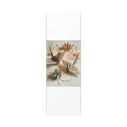 Paper Fold Spring Canvas Art | Japandi Earthy Design