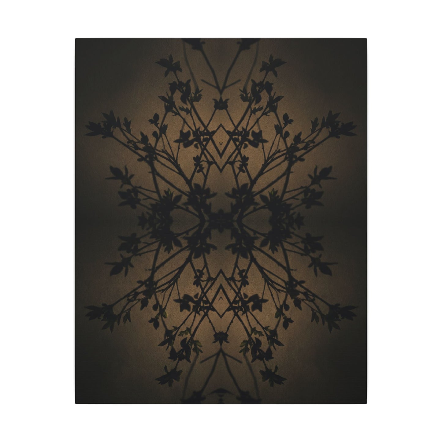 Golden Hour Shadow Play Canvas Art - Dark Japandi Seijaku