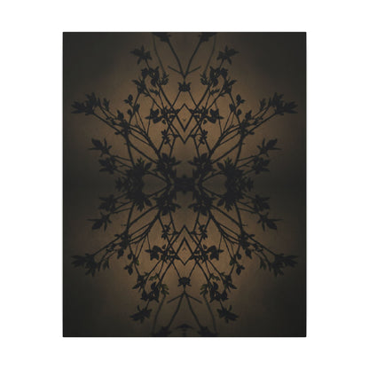 Golden Hour Shadow Play Canvas Art - Dark Japandi Seijaku